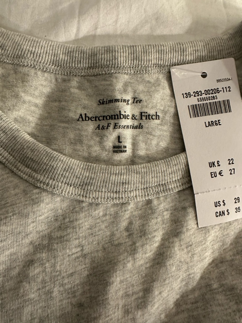 Abercrombie & Fitch Heather Gray Skimming Tee